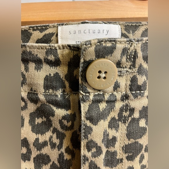 Sanctuary Women's Leopard Print Red Side Stripe Tuxedo Stripe Pants, Size: 28 - Picture 8 of 10